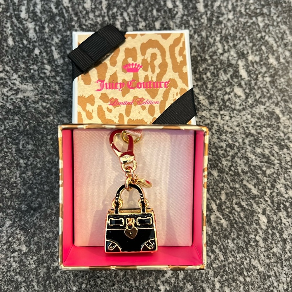 New in box Juicy Couture Black purse 2014 limited edition charm.